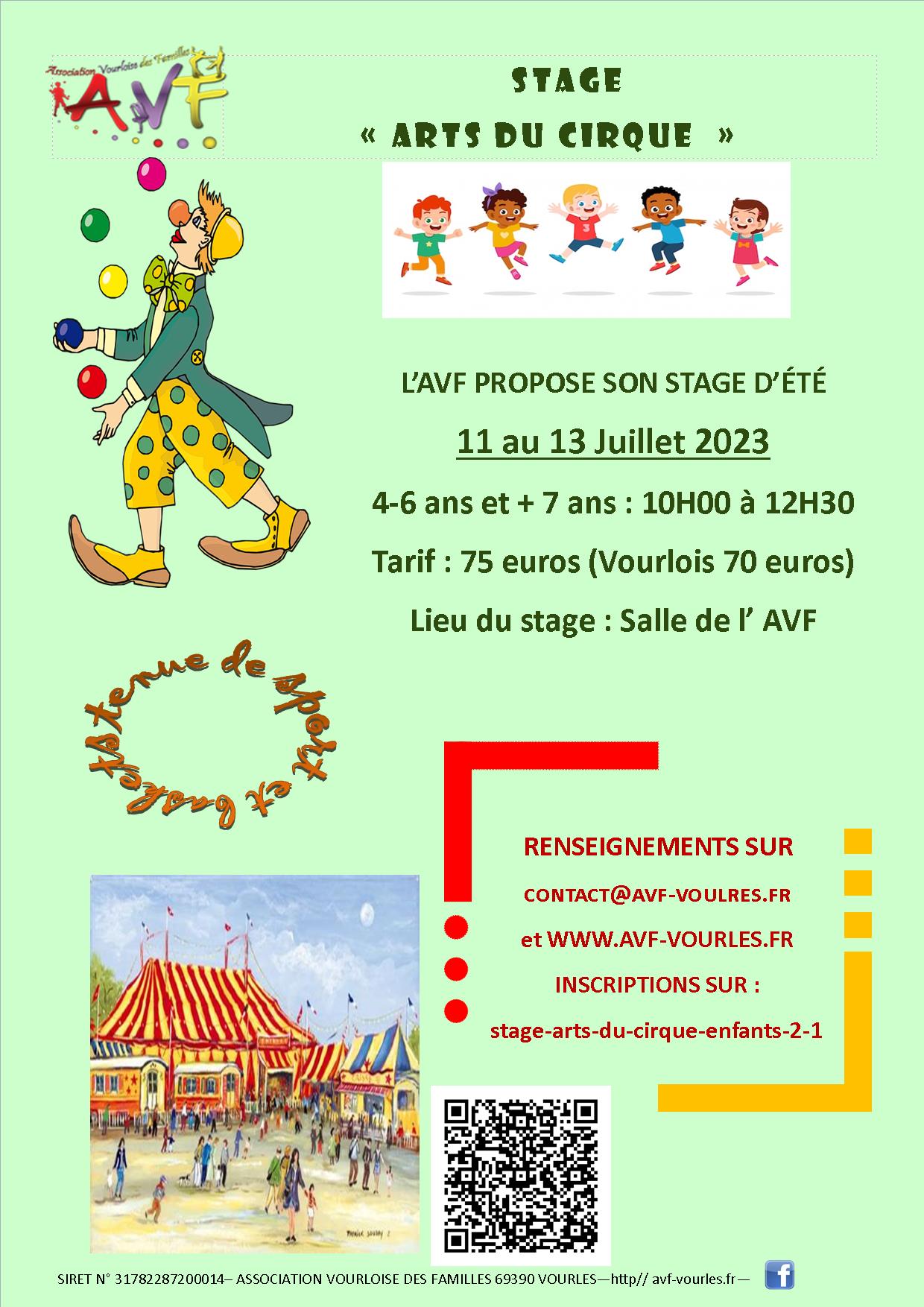 STAGES – Association Vourloise des Familles